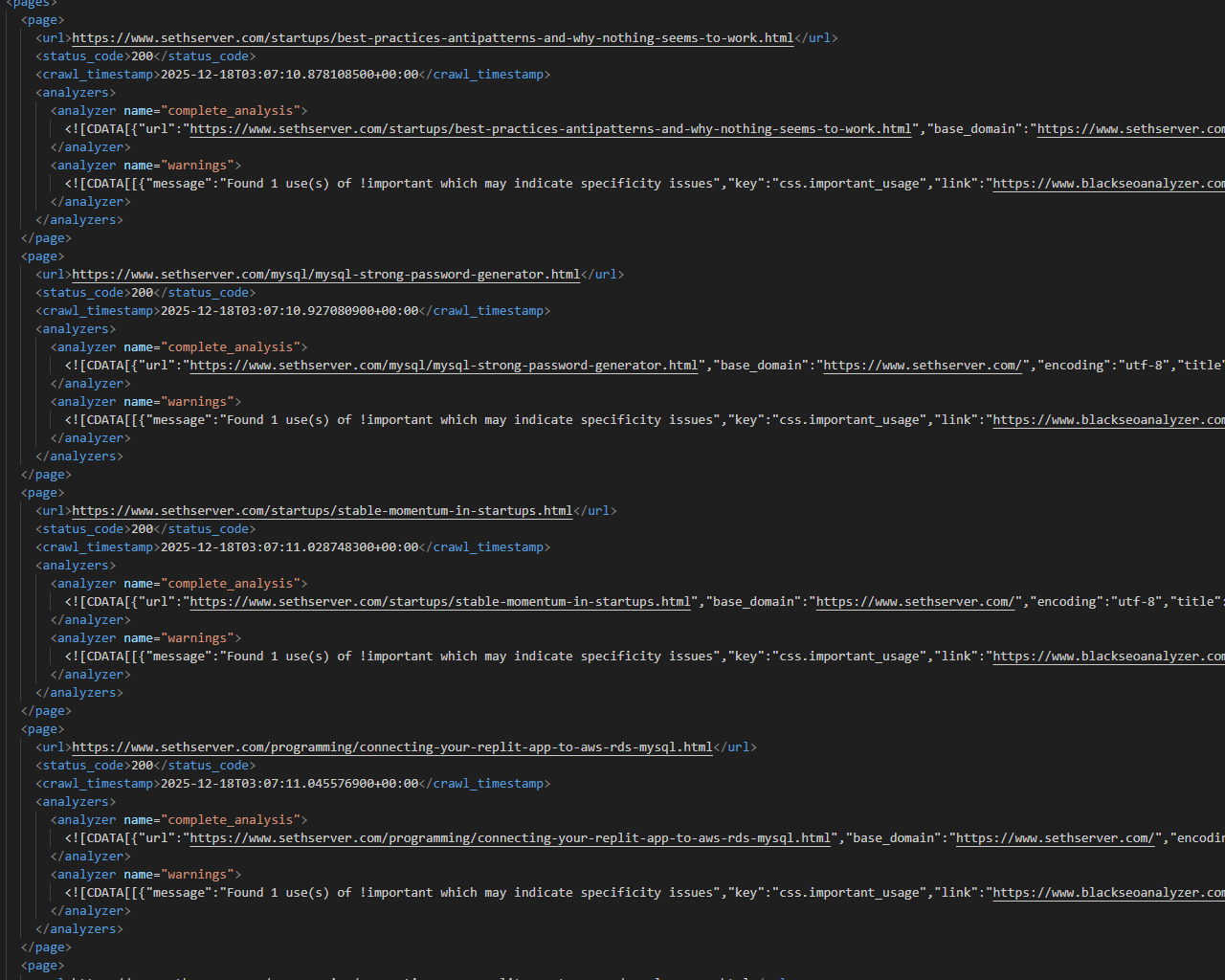 Formato de Salida XML